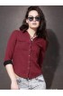 Roadster Women's Solid Casual Reversible Shirt Roadster Women's Solid Casual Reversible Shirt